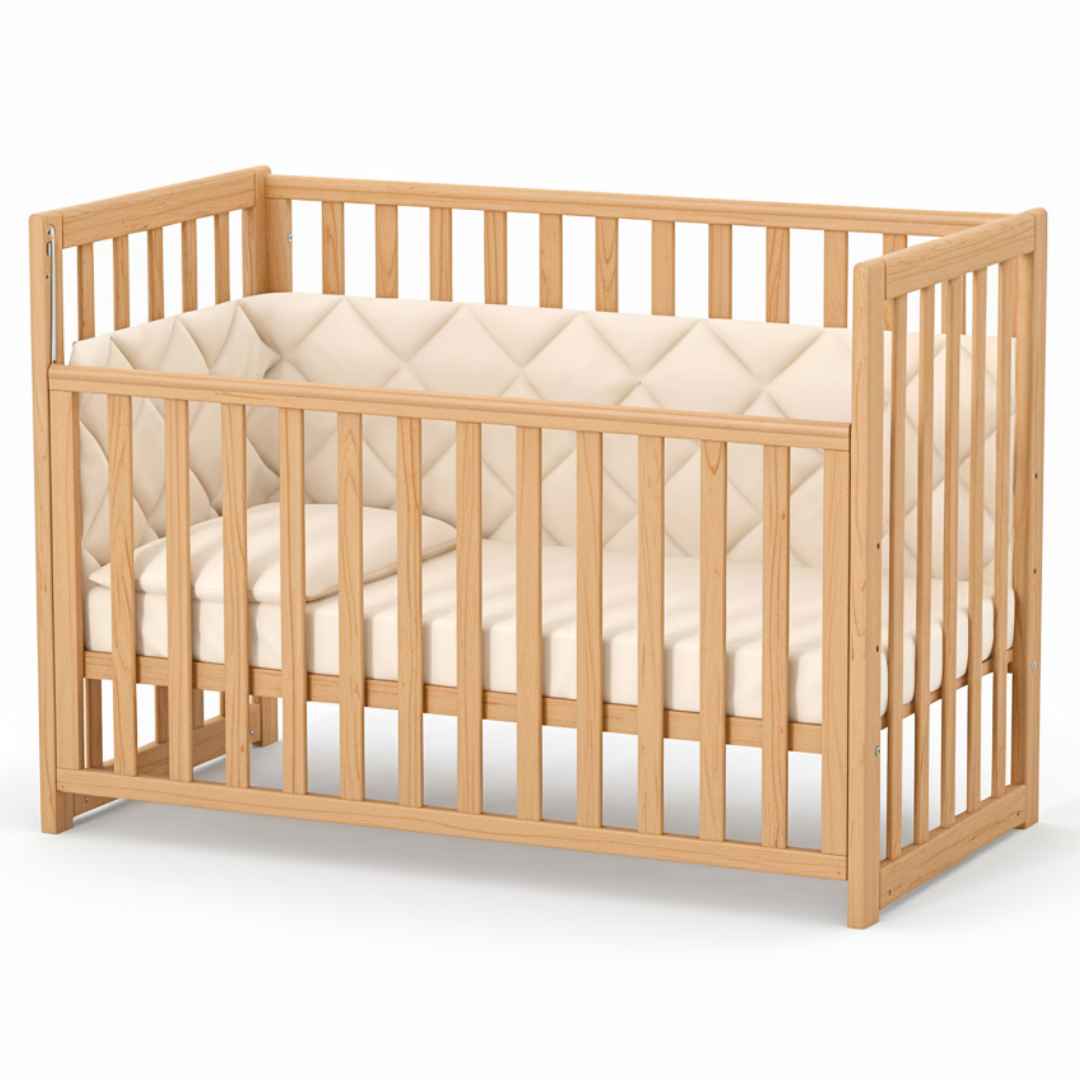 Dětská postýlka Sleeppo Gekko Kids 120x60. Přírodní Buk
